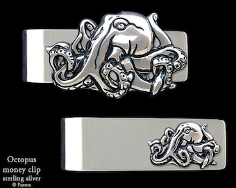 Octopus Money Clip Sterling Silver