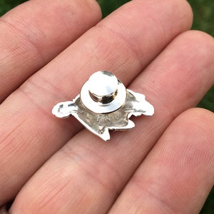 Sea Turtle Lapel Pin or Sea Turtle Brooch Sterling Silver image 5