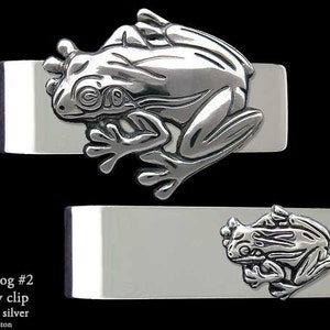 Tree Frog 2 Money Clip Sterling Silver