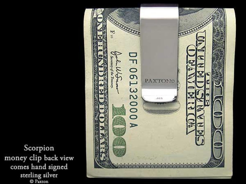 Scorpion Scorpio Money Clip Sterling Silver image 4