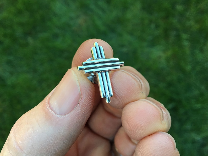 Cross Tie Tack or Cross Tie Bar / Tie Clip Sterling Silver Etsy