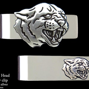 Cougar Head Money Clip Sterling Silver