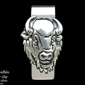 Bison Buffalo Money Clip Sterling Silver