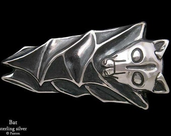 ヴィンテージスタイルのバットベルトバックル：ドラキュラメガバット