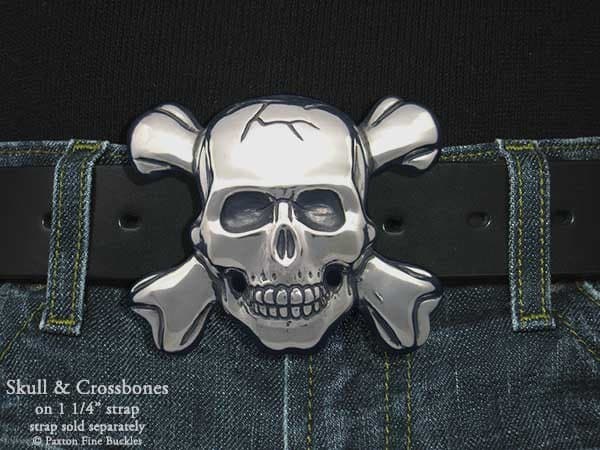 skull and crossbones belt buckle