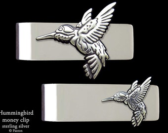 Clip de hummingbird Money en plata esterlina