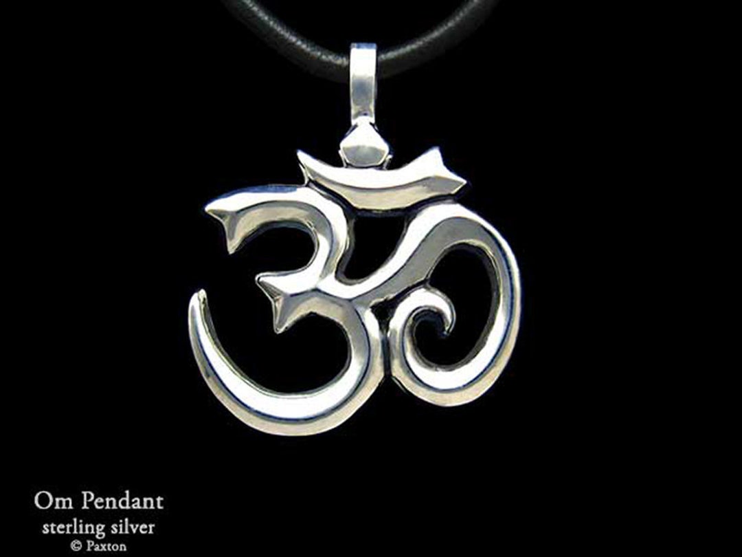 アクセサリー Om Om Symbol Pendant Necklace Sterling Silver Ohm, Aum, Yoga