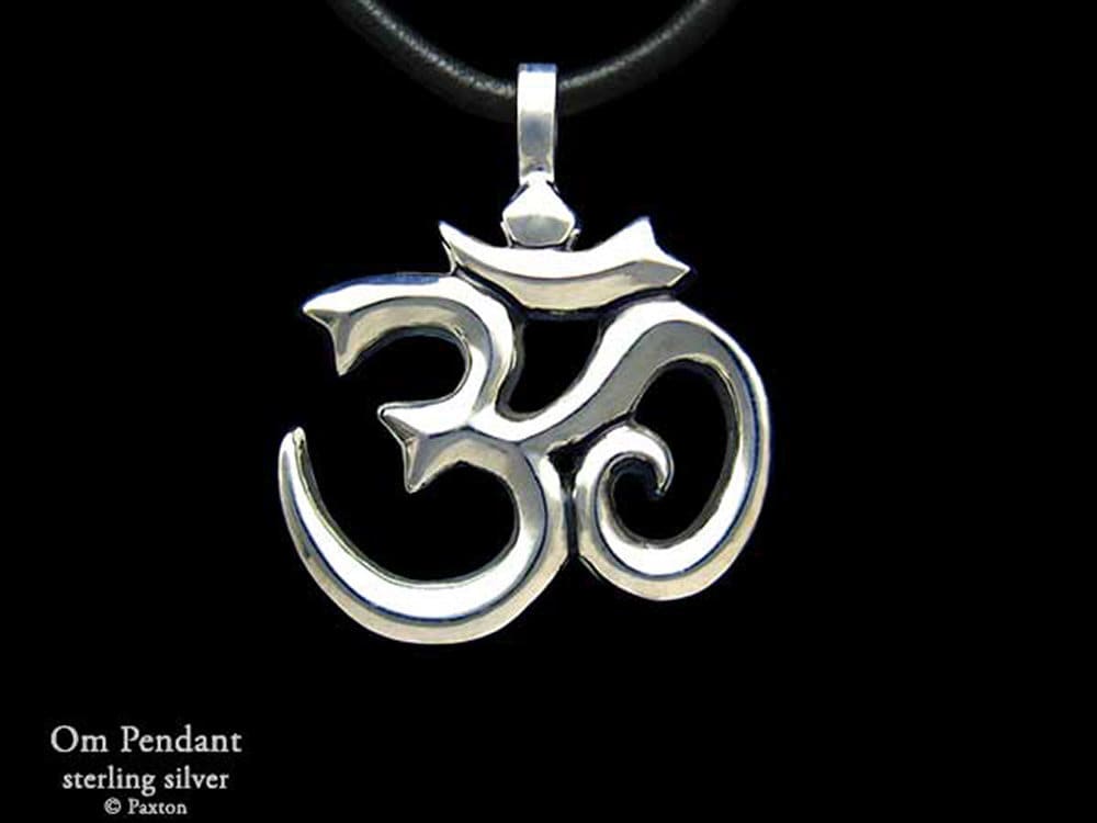 アクセサリー Om Om Symbol Pendant Necklace Sterling Silver Ohm, Aum, Yoga