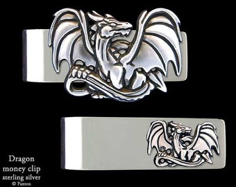 Dragon Money Clip Sterling Silver