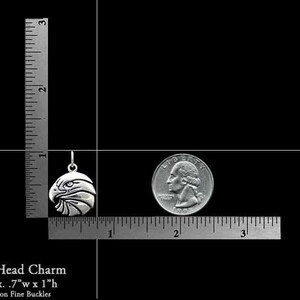 Eagle Head Charm / Necklace Sterling Silver image 3