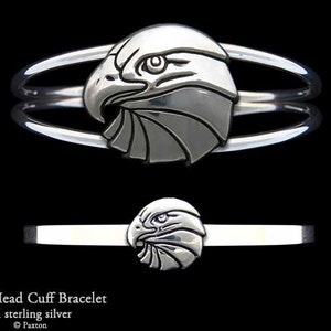 Adler Armband Sterling Silber Adlerkopf Manschette Armband Handmade