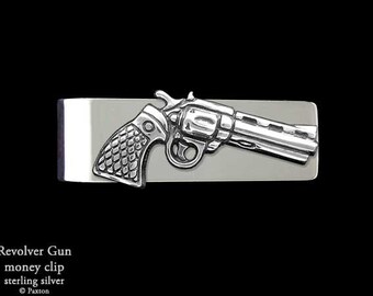 Revolver Pistol Money Clip Sterling Silver Walking Dead Rick Grimes Colt 44 revolver Gun