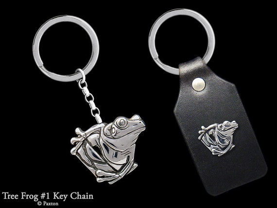 FROG Toad Amphibian Tree Animal Keyring Keychain Key Fob Stainless Steel