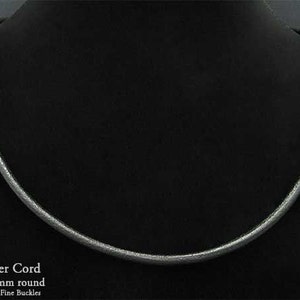 3 mm echte schwarze Lederbandhalskette mit Sterlingsilber-Beschlägen - Perfekt für meine Anhänger