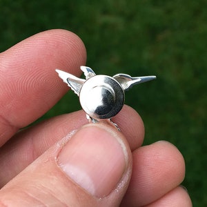 Hummingbird Lapel Pin Hummingbird Brooch Sterling Silver Humming Bird Pin, Bird Pin Brooch image 5