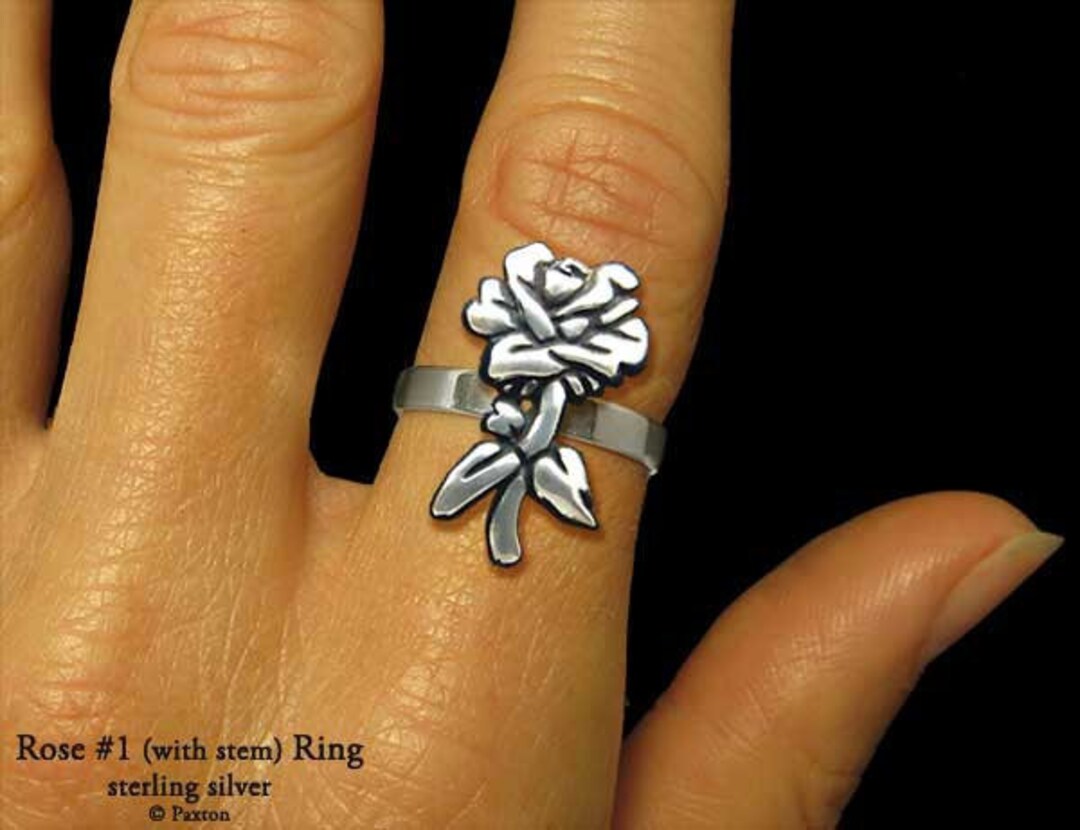 Buy Rose Flower Ring Sterling Silver Online in India