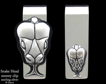 Snake Head Money Clip Sterling Silver