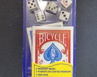 Bicycle Standard Playing Card Decks Poker Size & 5 Dice Sealed New Deck