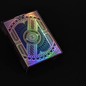 Alloy Cobalt Playing Cards Poker Deck Custom Design Foiled Backs & Faces New