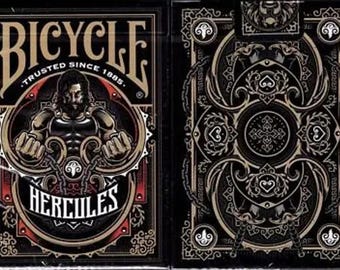 Bicycle Hercules Black Playing Cards Poker Deck New
