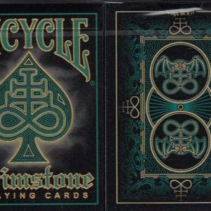 Bicycle Brimstone Aqua Playing Cards Deck Poker Size by Gamblers Warehouse