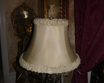 Lovely soft coloured Fru Fru  Lg. Bedroom/Boudoir Accent Table Lamp Shade.Chic Brocante.