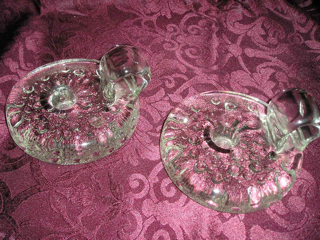 Picture of Unique Vintage Scandinavian Danish Modern Clear/bubble Crystal Handled ...