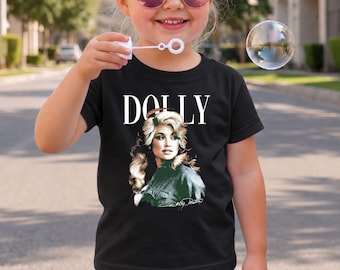 Dolly Parton Kids Shirt, Vintage Portrait Graphic Tee, Retro Country Music Toddler Youth T-Shirt
