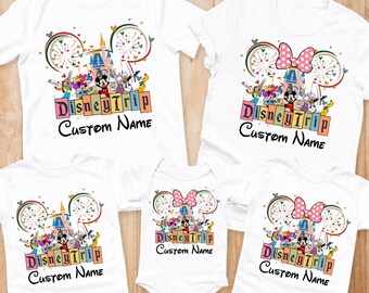 Personalized Family Vacation Shirts Matching Theme Park Apparel Magical Trip 2026 Group T-shirts Gifts