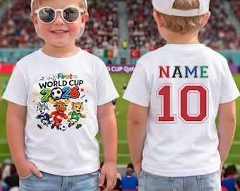 Custom My First World Cup 2026 Soccer Shirt Personalized Kids Toddler Jersey Gift Set