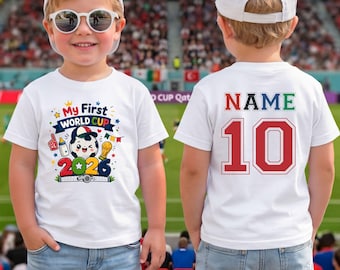 Custom My First World Cup 2026 Soccer Shirt Personalized Name And Number Kids Jersey