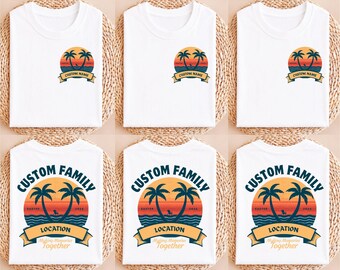 T-shirt de vacances de Pâques en famille personnalisé : t-shirt de la Réunion assorti au voyage personnalisé