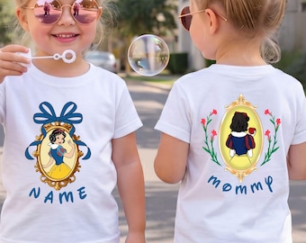 Snow White Princess Family Vacation Shirt, Customized Birthday Party Tee