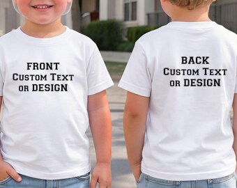 Custom Shirt Front and Back, Personalized TShirt, Custom Text Design Shirts, Team Group Gift