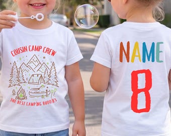 Custom Cousin Camp Crew Shirt, Personalized Matching Family Tee