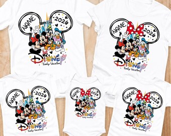 Custom Disney World Family Vacation Shirts 2026 Disney Family Matching Shirt Disney Trip Tee