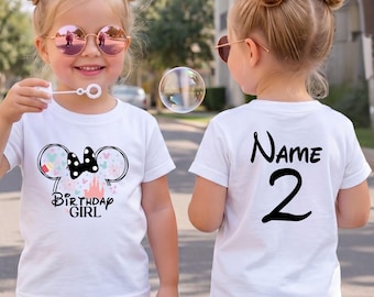 Custom Minnie Birthday Girl Shirt, Magical Mouse Ears Theme, Personalized Name Age