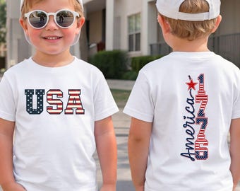 USA 250 Youth Patriotic Shirt America 1776 2026 T-shirt enfant Jour de l'Indépendance