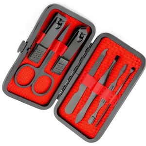 8 in 1 Manicure Nail Clippers Tool, Pedicure Supplies Nail Clippers for Women, Stainless Steel Manicure Set, Sublimation Grooming Set Gift