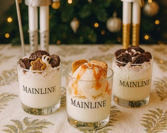 Handmade Dessert Kerze Geschenk | Bio Sojawachs Duftkerze