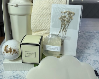 Self Care Gift Box – Relaxation Spa Set with Blanket & Candle