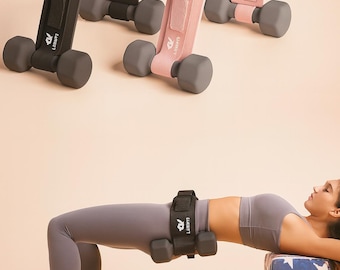 Dumbbell Weight Belt with Holders: Adjustable Hip Thrust & Glute Bridge Strap