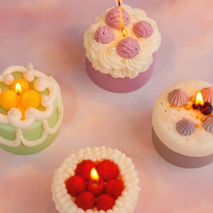 Handmade Soy Cake Candle, Dessert Home Decor
