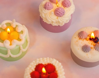 Handgemachte Soja Kuchen Kerze, Dessert Home Decor