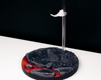 1/6 Scale Action Figure Diorama Base - Mustafar Style Star Wars Display Stand