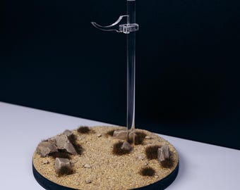 1/6 Scale Action Figure Display Stand – Sandy Desert Scrubland Style Diorama Base