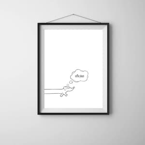 Coffee Please Poster | Print at home. | Digital Asset | Directly printable | DIN A4, DIN A3, DIN A2 | No waiting | Dachshund poster