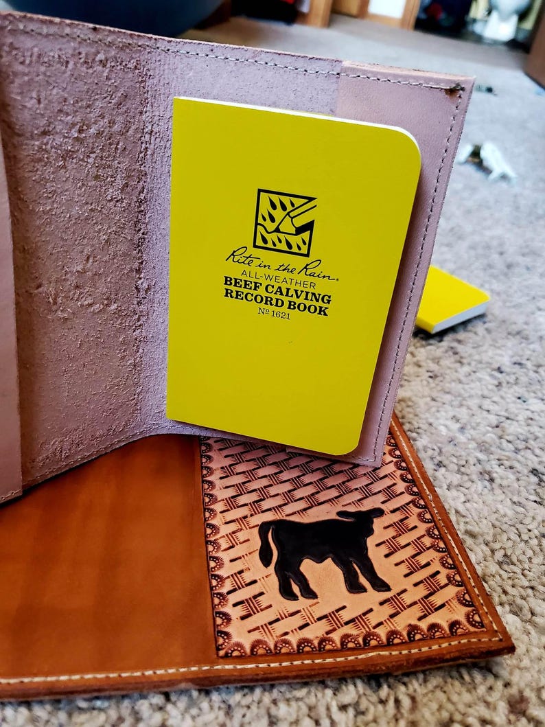 Tooled Leather Beef Calving Record Book - Etsy