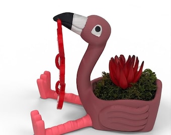 Lovebird flamingo Planter Gift