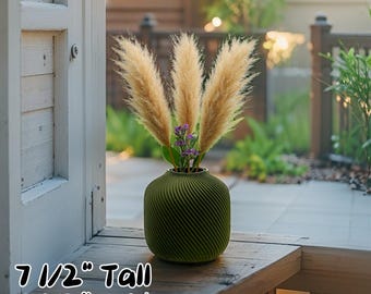 Textured Spiral Vase - Boho Style